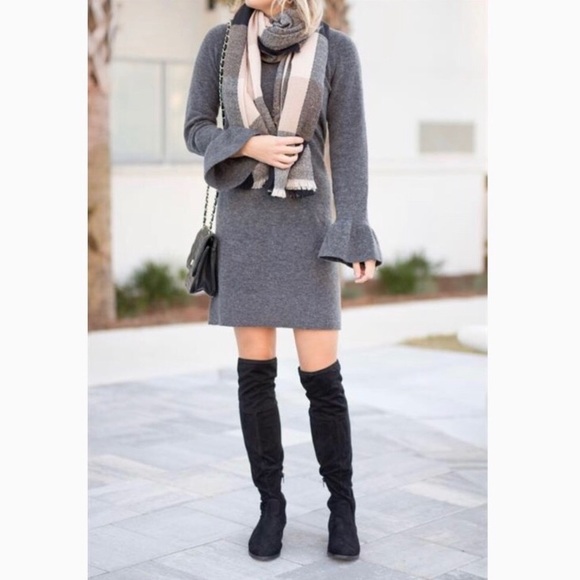 Banana Republic Gray Sweater Dress - Picture 1 of 8